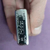 فندک زیپو روکش نقره تولید 2006 بسیار تمیز silver