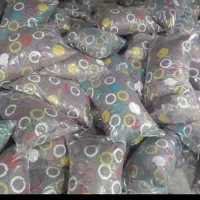 بالش الیاف گرگی طرح دار در رنگ بندی