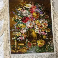 تابلو فرش دستباف چله ابریشم