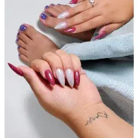مدل کاشت ناخن و مژه کراتین رنگ رایگان