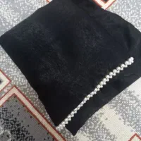 شال مشکی جنس کوپرا مرواریدی
