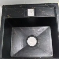 سینک گرانیتی رگه طلایی کافی شاپی کاملاً نو