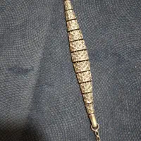 دستبند نقره طرح طلا