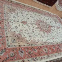 جفت فرش 9 متری کرم در حد نو