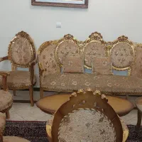 مبلمان استیل هفت نفره+دو عدد میزبان