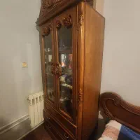 بوفه ایستاده چوبی و برنز