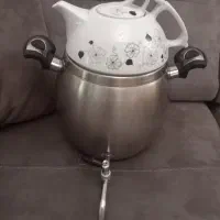 کتری شیر دار و قوری چینی (کیانی)