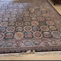 فرش ماشینی اعیان یک عدد سرمه ای