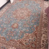فرش ۶متری جفت آبی فیروزه ای کار کرده ولی سالمه