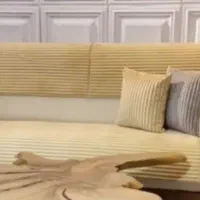کاور مبل راه راه مخمل دکوراتیو برای مبل ۷ نفره