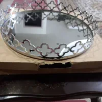 سینی  نقره ای با کف آیینه بسیار زیبا نو