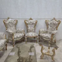 مبل نه نفره چوب راش در حد نو