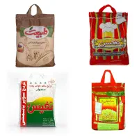 گونی برنج با چاپ متقال پلاستیک کنفی عمده بازار