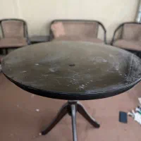 میزچوبی با شیشه