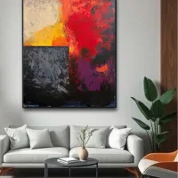 تابلو نقاشی دکوراتیو آبستره مدرن اجرای سفارشی
