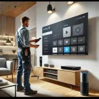 نصاب تلویزیون هوشمند و متعلقات جانبی