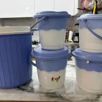 سطل پلاستیکی درب دار