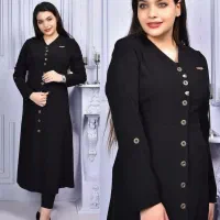 مانتو مرویجت ترک دکمه مخفی سایز بزرگ عمده تک