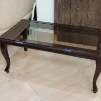 میز جلو مبلی شیشه ای