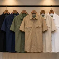 پیراهن کتان دو جیب وارداتی