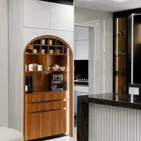 کابینت سوپرمات هایگلاس برای آشپزخانه مدرن و جزیره