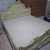تخت دو نفره چوب با تشگ