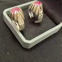 یک جفت انگشتر یاقوت سرخ  و سیاه درجه یک و پاک