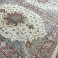 جفت نه متری بسیار ریز بافت نیشابور گل ابریشم