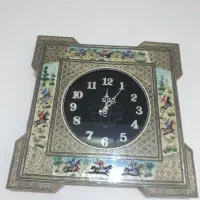 ساعت دیواری خاتم کاری با موتور آرامگرد