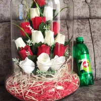 باکس شیشه‌ای گل مصنوعی نو