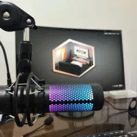 میکروفون گیمینگ quadcast s و پایه میکروفون بازویی