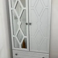 کمد لباس سفید آینه‌دار ۳ کشویی