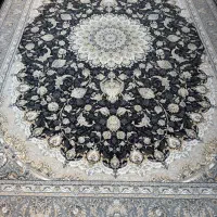دوتخته فرش۱۲۰۰شانه رنگ متالیک دستبافگونه تراکم۳۶۰۰