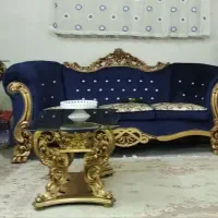 مبل هشت نفره به همراه ۳ عدد میز با شیشه