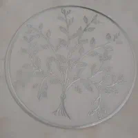 طلق رومیزی ۲میل همراه با ۴عدد زیر بشقابی