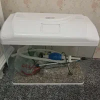 اکواریوم شیشه خم باتمام متعلقات