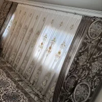 پرده تور با گوشواره های لمه