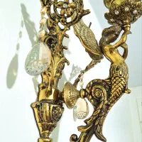 دیوار کوب برنج قدیمی