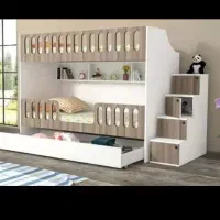 تخت دوطبقه 2پله منبری کد 1423