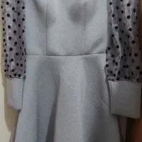 لباس مجلسی عروسکی سفید توری، لباس مجلسی نقره ای