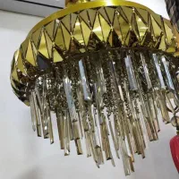 دو عدد لوستر طلایی شیک و مدرن