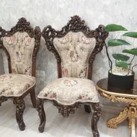 ۸عدد صندلی سلطنتی سایز بزرگ تمام چوب راش ناهارخوری