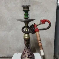 یک عددقلیان برنجی و یک عددقلیان چوبی با طعم دوسیب