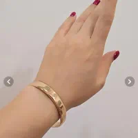 دستبند النگویی ژوپینگ آینه‌ای رزگلد سایز2