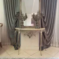 آینه شمعدان برنز در حد نو