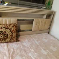 تخت دو نفره چوبی اصلی با تشک دونفره طبی فنر