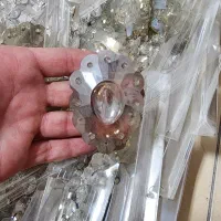 لوستر کریستالی مربع سایز 60 در 60 سانت رنگ سیلور