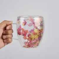 ماگ پیرکس دوجداره گل خشک