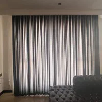 پرده حریر شیشه ای سه تکه