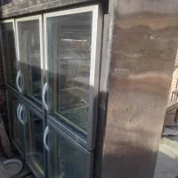 یخچال ایستاده ویترینی سه در در حد نو